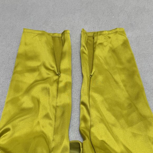 Mac Duggal Ieena 26676 Green Chartreuse Gown 14 Structured Bow Long Sleeve NWT - Picture 13 of 16